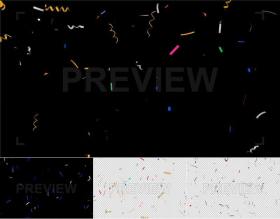 Pr特效素材 多彩纸屑抛撒爆炸飘落庆祝生日节日派对 Pr视频素材