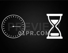 Pr视频素材 旋转指针时钟沙漏计时器时间流逝指针滴落 Pr贴纸素材