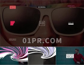 pr图形模板 10组有趣卡通彩色消散动画文字  pr素材
