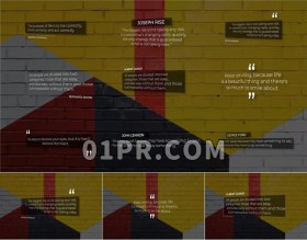 Pr图形模板 9组简约引号动态标题文字 Pr素材