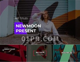 Pr字幕模板 10组艺术时尚全屏标题排版文字 Pr素材