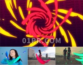 Pr动漫元素 16组流体液体卡通动画手绘图形 Pr素材