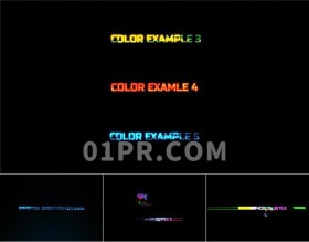 Pr字幕图形模板 11组粒子RGB故障数据噪音失真动画文字标题Pr素材