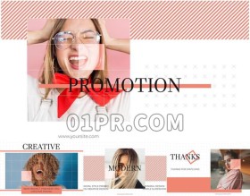 Pr模板片头 10张31秒时尚时髦抽象产品服饰展示幻灯片 Pr素材