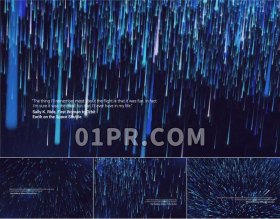 Pr模板片头 4K恢弘大气抽象流星星星宇宙星系空间深空 Pr素材