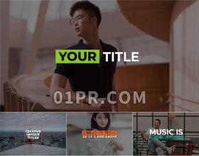 Pr字幕模板 9组简洁简单动态标题动画文字 Pr素材