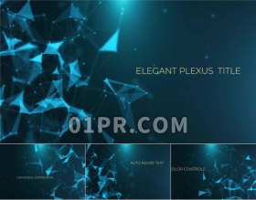Pr模板片头片尾 71秒现代抽象空间优雅粒子丛 Pr图形模板