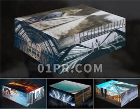 Pr转场模板 24组3D立方体多帧转动过渡特效 Pr素材