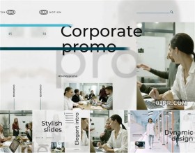 Pr模板片头 19张39秒现代公司介绍企业宣传幻灯片 Pr素材
