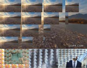pr转场模板 10组多帧网格屏幕过渡效果 pr素材