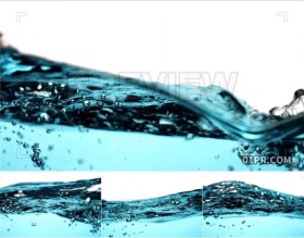 4K波浪晃动水下水泡液体水流 PR/AE/FCPX视频素材