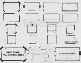 41组手绘动画背景边框几何图形元素 PR/AE/FCPX视频素材