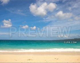 阳光明媚海滩沙滩 PR/AE/FCPX视频素材
