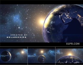 FCPX模板插件 恢宏大气地球行星宇宙空间电影纪录片头片尾 FCPX素材