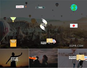 FCPX字幕插件 10组有趣综艺卡通文字冒险游戏动画标题旅行 FCPX插件