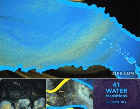 FCPX转场插件 41组4K卡通MG手绘液体流动流水过渡效果 FCPX素材