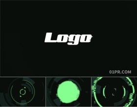 FCPX模板插件 现代简短快速数字故障标志LOGO演绎 FCPX素材