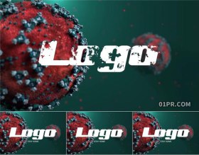 FCPX模板 医学健康病菌细菌视频素材LOGO片头 FCPX插件