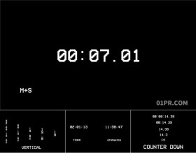 FCPX插件 复古游戏机风格数字倒数读秒计时像素计数 FCPX插件