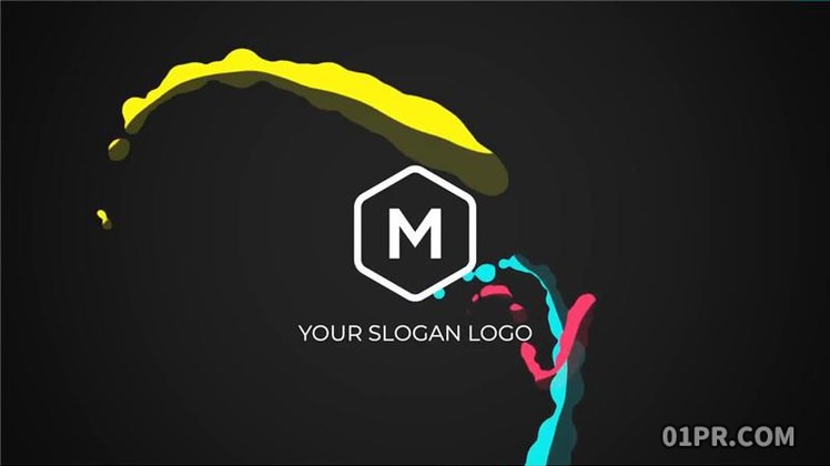 fcpx模板卡通可爱明亮炫彩流体动画logo动感标志fcpx插件