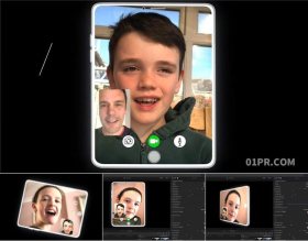 FCPX画面预设 3D模拟手机平板视频通话三维旋转 FCPX特效