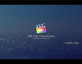 FCPX转场插件 100组平面旋转偏移过渡效果 FCPX素材