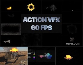 FCPX插件 12组VFX火焰烈火烟雾蘑菇云特效4K FCPX素材