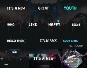 FCPX字幕 10组创意卡通标题动画文字