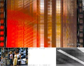 FCPX插件转场 9组复古老旧电影胶卷胶片帧过渡效果