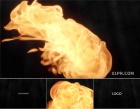 FCPX插件LOGO 火焰爆发烈焰烈火标志演绎片头