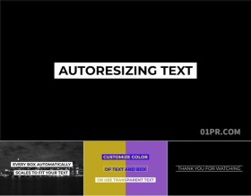 FCPX字幕插件 简约自动调整文本框动画文字标题