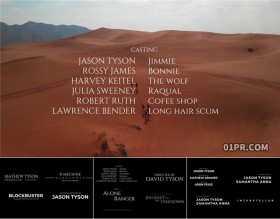 达芬奇字幕预设 33组电影片尾标题演员列表结尾致谢文字
