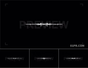 视频素材4K 白色录音波形音频可视化均衡器人工智能特效PR/AE