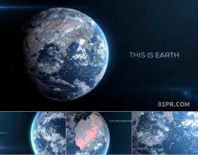 PR模板片头 宇宙空间蓝色星球科学纪录地球 60秒
