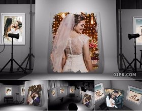PR相册模板4K 时尚的摄影工作室婚礼婚庆家庭