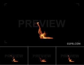视频素材4K 火焰上升燃烧循环透明背景 支持PR AE FCPX