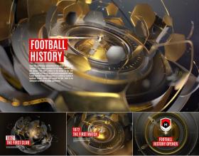 AE片头模板 3D球体时针转动新闻历史报道纪录 20秒