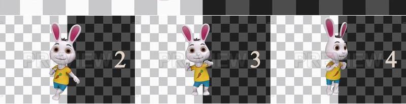 视频素材 可爱兔子动画