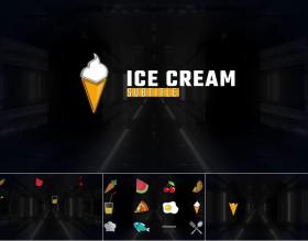 PR字幕预设 12组美食水果冰淇淋餐具标题动画文字