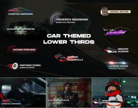 AE字幕模板4K 10组赛车汽车锦标赛人名头衔人物介绍动画文字标题