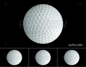 视频素材4K 高尔夫球旋转球体透明循环 支持PR AE FCPX