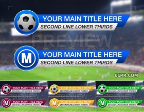 视频素材4K 足球人名字幕条素材包 支持PR AE FCPX
